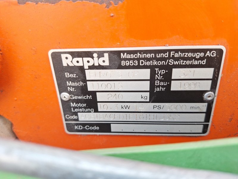 Motormäher типа Rapid Euro 3 Motormäher, Gebrauchtmaschine в Chur (Фотография 5)