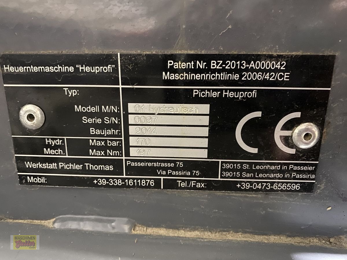 Motormäher Türe ait Sonstige Pichler Heuprofi 235cm zu Brielmaier, Gebrauchtmaschine içinde Kötschach (resim 15)