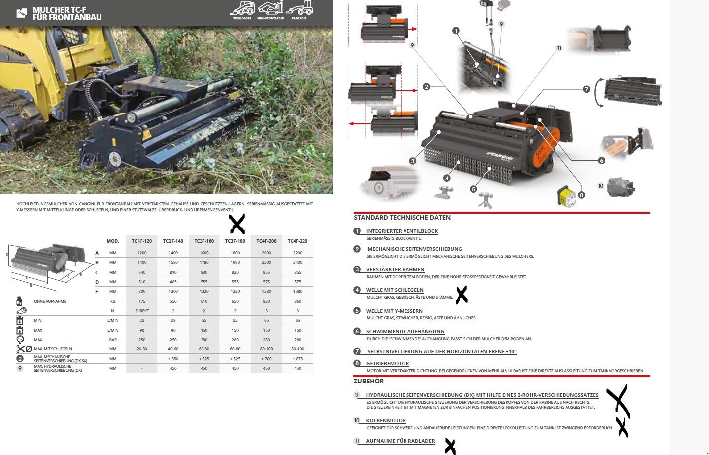 Mulcher Türe ait Cangini TC3 F 180, Gebrauchtmaschine içinde Burgoberbach (resim 5)