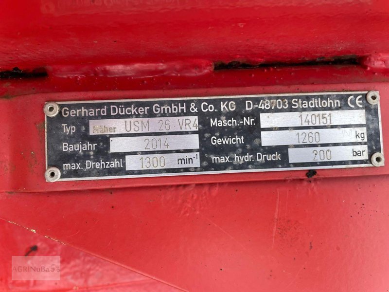 Mulcher van het type Dücker USM 26VR4, Gebrauchtmaschine in Prenzlau (Foto 14)