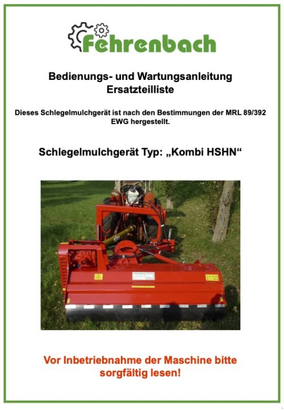 Mulcher des Typs Fehrenbach  Kombi 160, Gebrauchtmaschine in Saarbrücken (Bild 1)