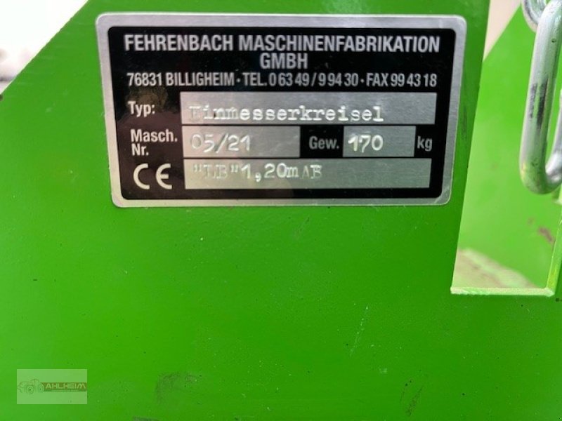 Mulcher typu Fehrenbach  LB 1,20 Einmesserkreiselmulchgerät, Gebrauchtmaschine v Bensheim - Schwanheim (Obrázek 4)