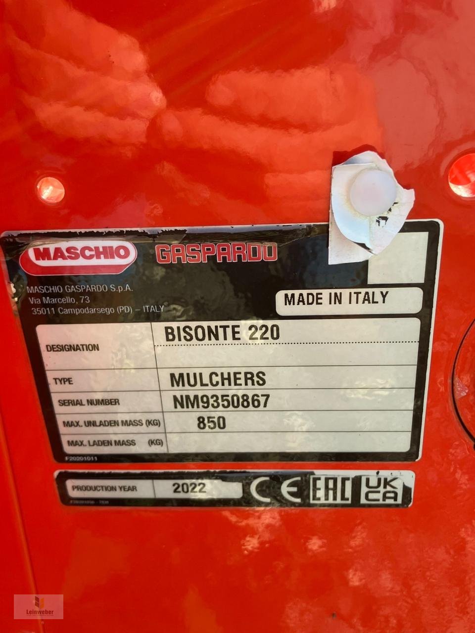 Mulcher tip Maschio Bisonte 220, Neumaschine in Neuhof - Dorfborn (Poză 5)