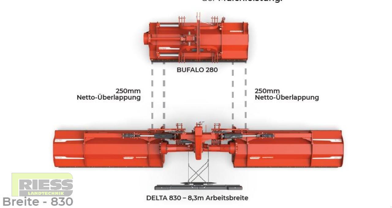 Mulcher Türe ait Maschio DELTA 8300, Neumaschine içinde Homberg/Ohm - Maulbach (resim 3)