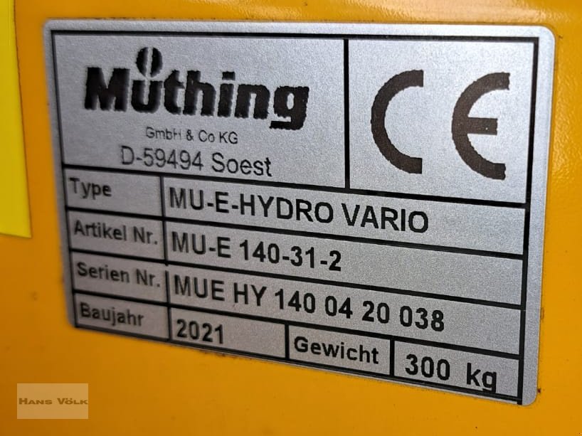 Mulcher του τύπου Müthing MU-E Hydro 140 Vario, Neumaschine σε Antdorf (Φωτογραφία 10)
