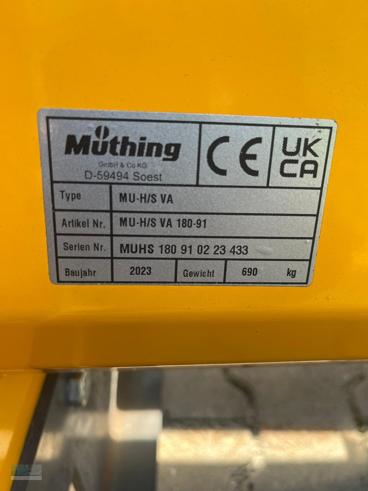 Mulcher del tipo Müthing MU-H/S 180, Neumaschine en Hutthurm (Imagen 2)