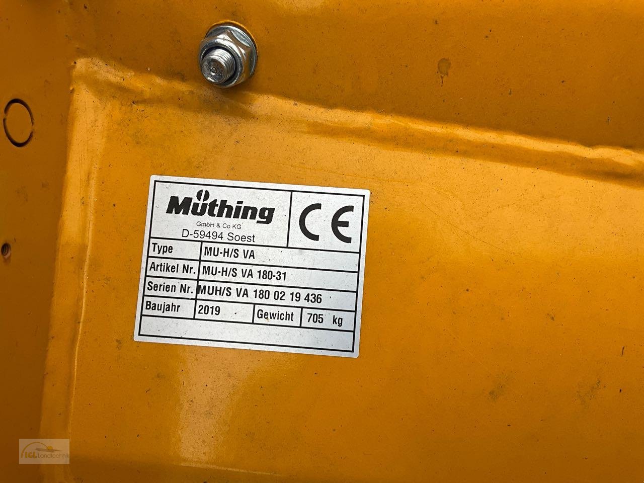 Mulcher des Typs Müthing MU-H/S180-31.1, Gebrauchtmaschine in Pfreimd (Bild 7)