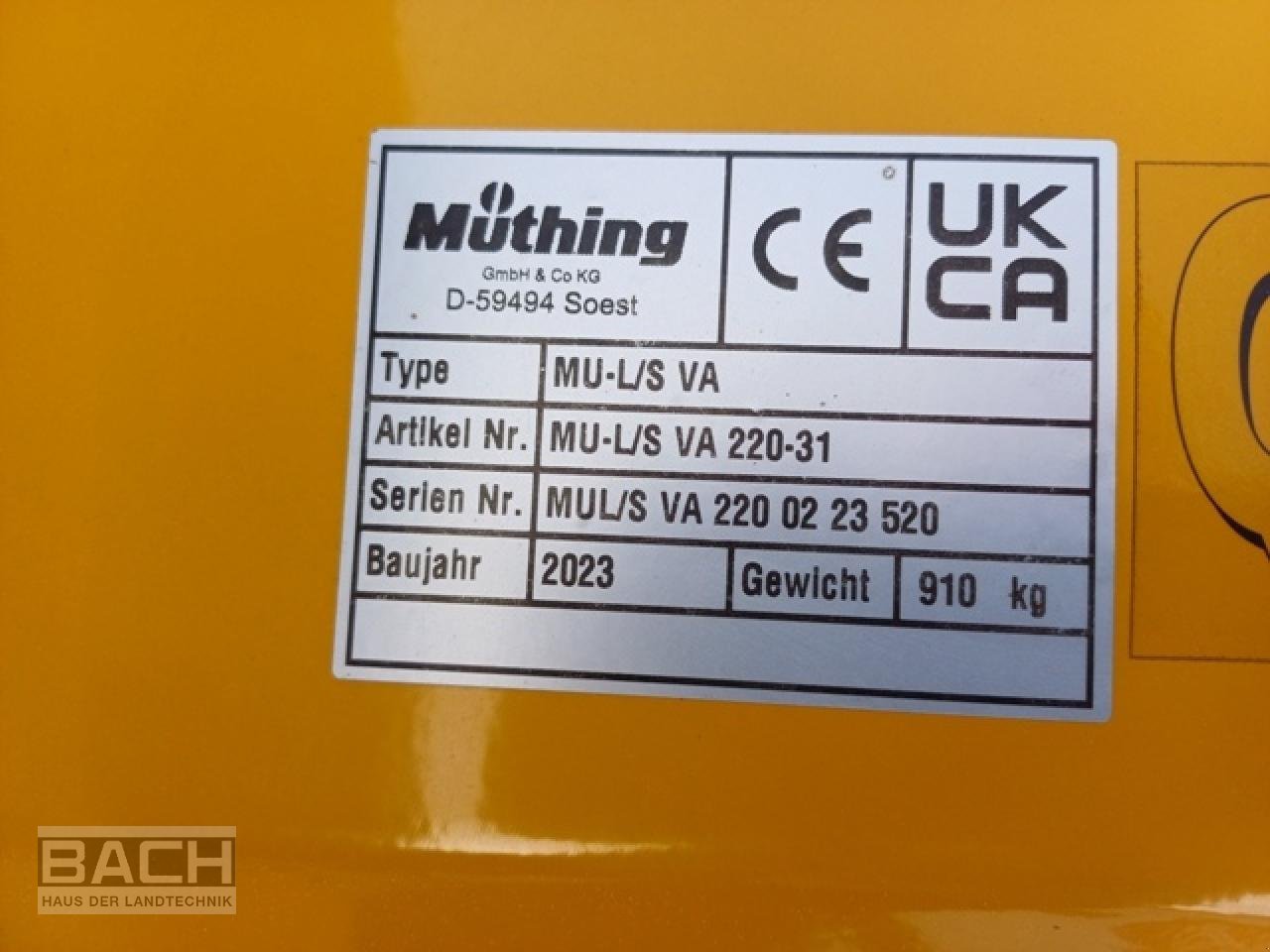 Mulcher типа Müthing MU L/S 220, Neumaschine в Boxberg-Seehof (Фотография 5)