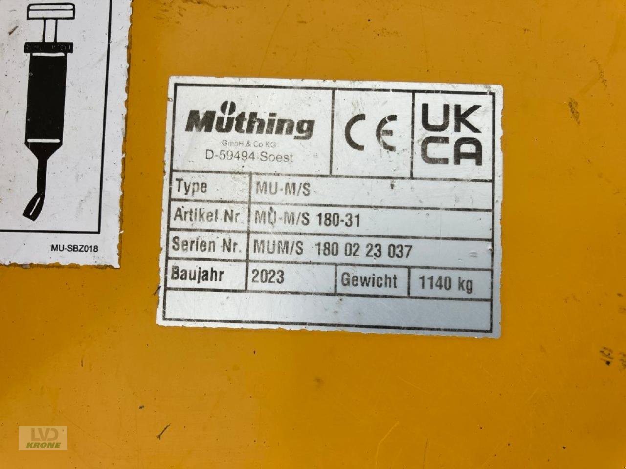 Mulcher Türe ait Müthing MU-M/S 180, Gebrauchtmaschine içinde Spelle (resim 12)