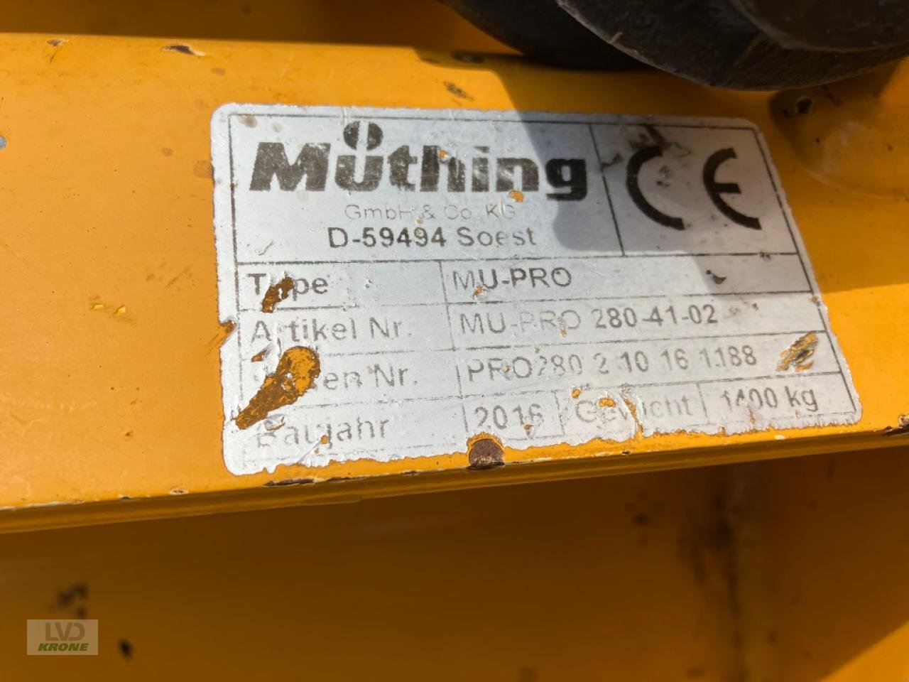 Mulcher typu Müthing MU-PRO Vario 280, Gebrauchtmaschine w Spelle (Zdjęcie 8)