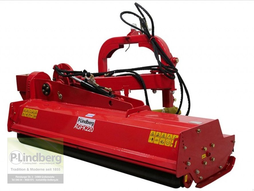 Mulcher Türe ait P.Lindberg GmbH Böschungsmulcher mit Ausleger 220cm, AGF 220, Neumaschine içinde Großenwiehe (resim 1)