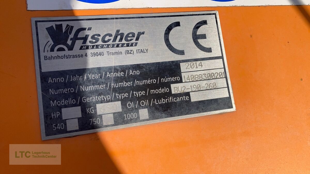 Mulchgerät & Häckselgerät του τύπου Fischer BV2 190-260, Gebrauchtmaschine σε Eggendorf (Φωτογραφία 11)