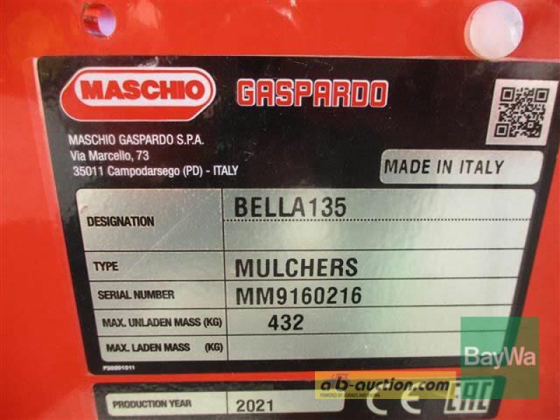 Mulchgerät & Häckselgerät typu Maschio BELLA 135  #210, Gebrauchtmaschine w Schönau (Zdjęcie 7)