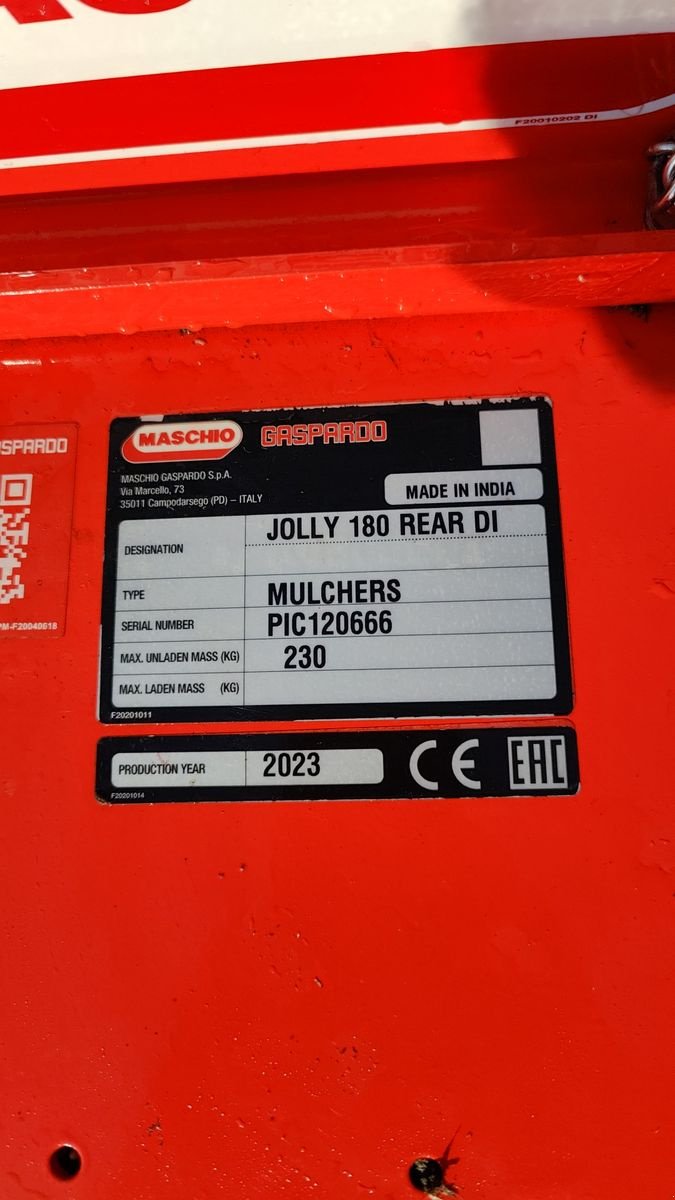 Mulchgerät & Häckselgerät van het type Maschio JOLLY 180 - Frontanbau, Gebrauchtmaschine in Kirchschlag (Foto 7)