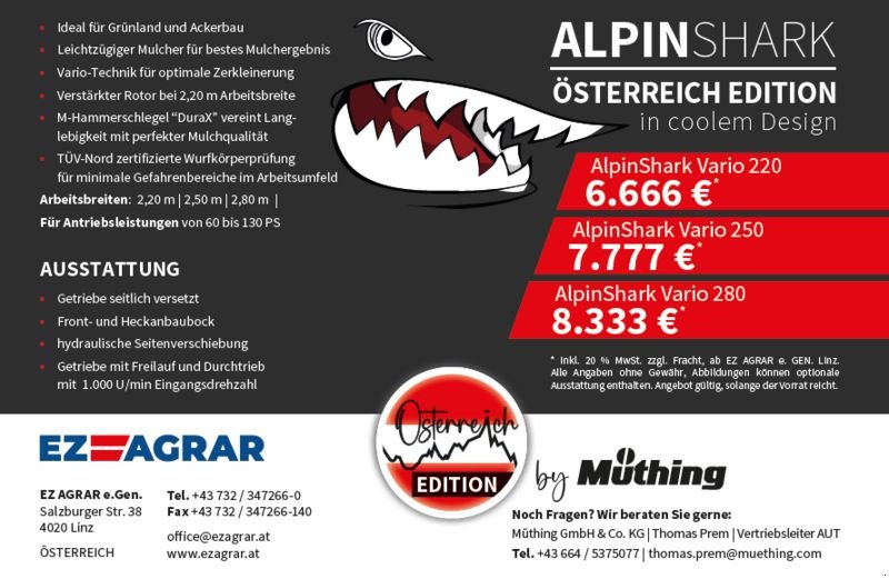 Mulchgerät & Häckselgerät typu Müthing MU-AlpinShark, Neumaschine w Wallern (Zdjęcie 2)