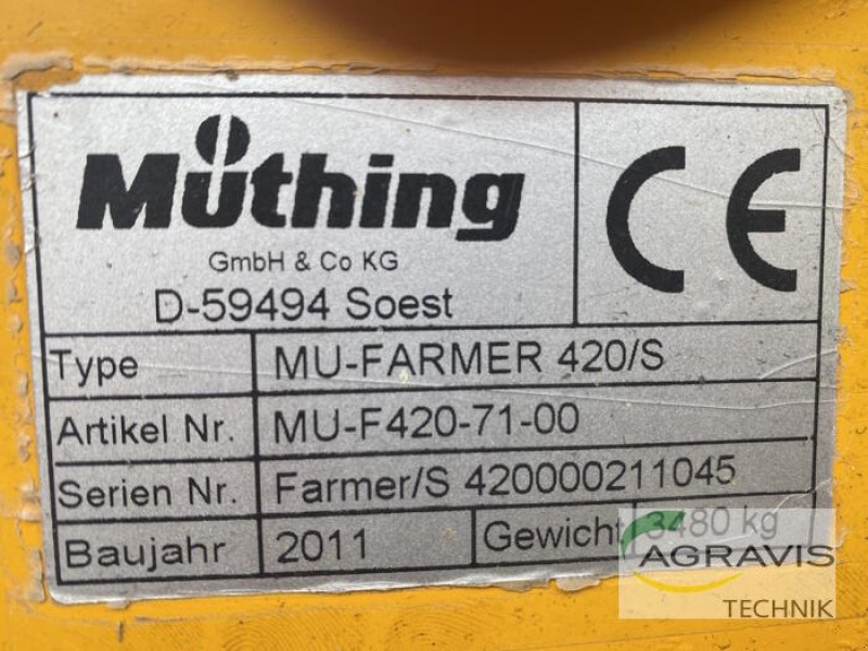 Mulchgerät & Häckselgerät typu Müthing MU-FARMER 420 S, Gebrauchtmaschine v Barsinghausen-Göxe (Obrázek 10)