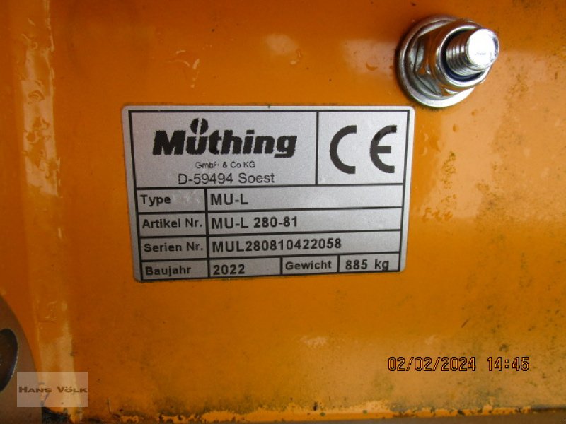 Mulchgerät & Häckselgerät za tip Müthing MU-L 280, Neumaschine u Soyen (Slika 4)