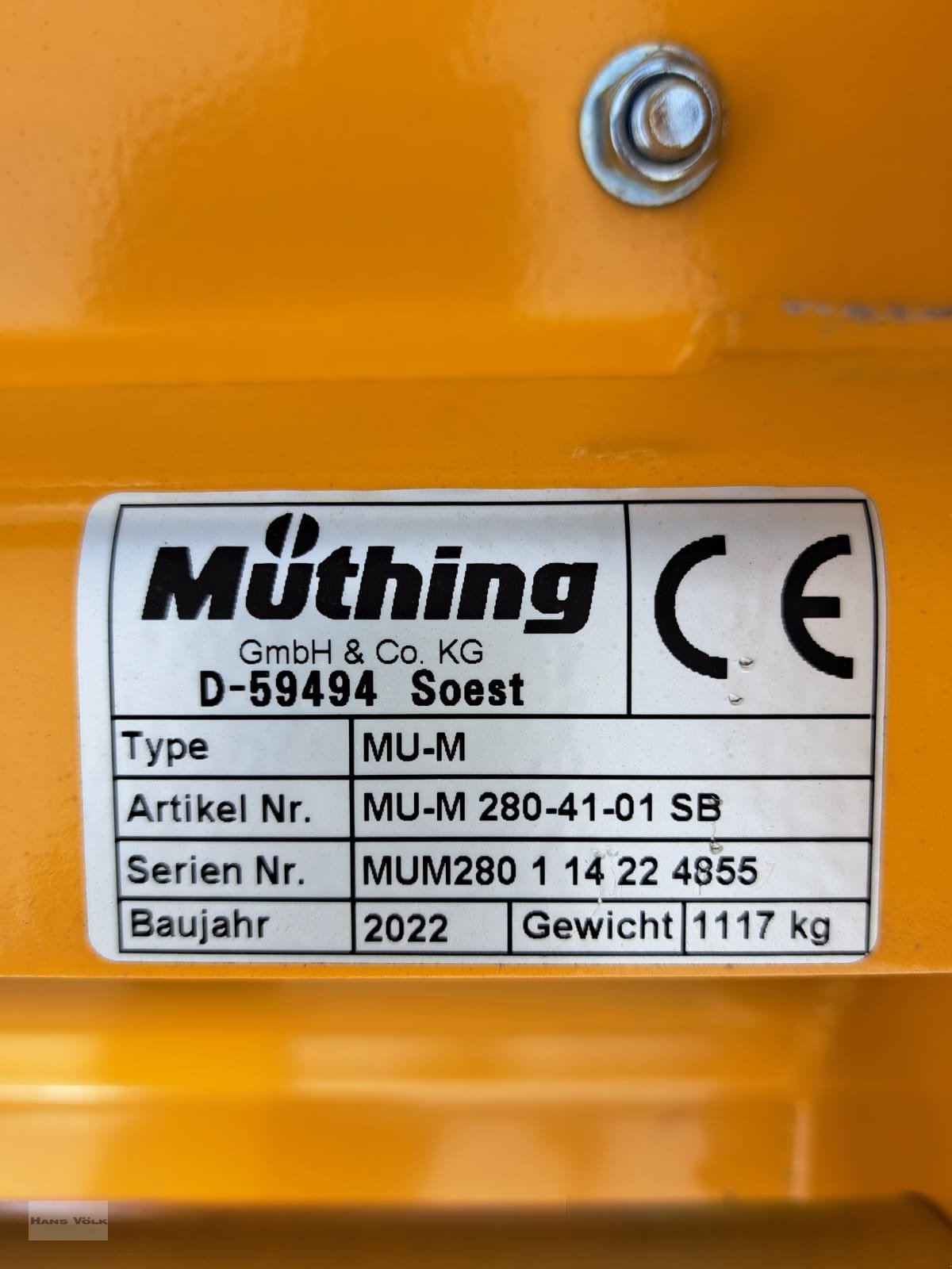 Mulchgerät & Häckselgerät del tipo Müthing MUM 280, Neumaschine In Schwabmünchen (Immagine 10)