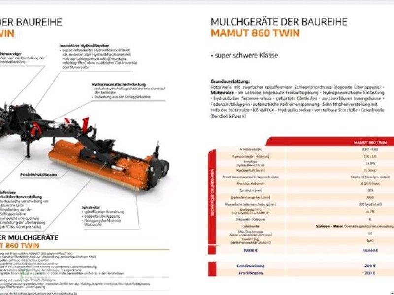 Mulchgerät & Häckselgerät typu SaMASZ Mammut 860 Twin, Neumaschine v Bad Kötzting (Obrázek 1)