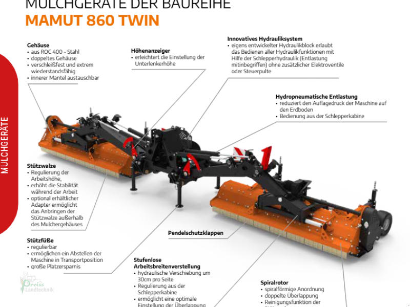 Mulchgerät & Häckselgerät typu SaMASZ Mammut 860 Twin, Neumaschine w Bad Kötzting (Zdjęcie 1)