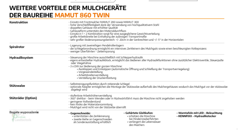 Mulchgerät & Häckselgerät za tip SaMASZ Mammut 860 Twin, Neumaschine u Bad Kötzting (Slika 2)