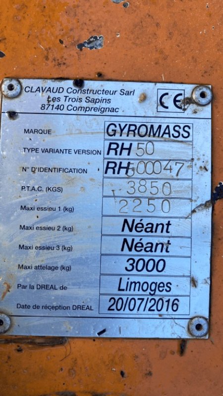 Mulchgerät & Häckselgerät Türe ait Sonstige RH 50, Gebrauchtmaschine içinde CORMENON (resim 5)