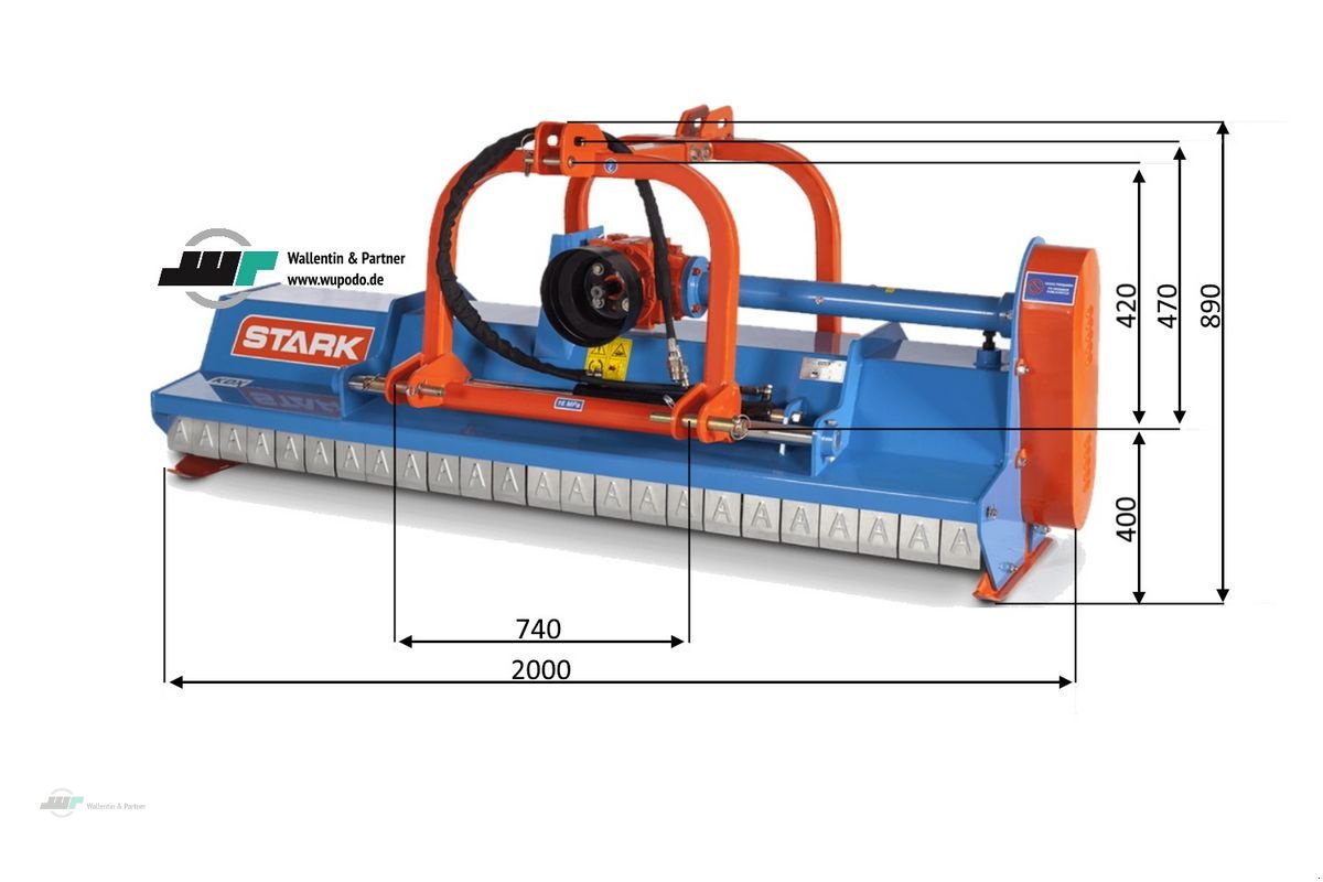 Mulchgerät & Häckselgerät типа Stark Mulcher hydr. KDX 180 Stark ab 55 PS, Neumaschine в Wesenberg (Фотография 2)