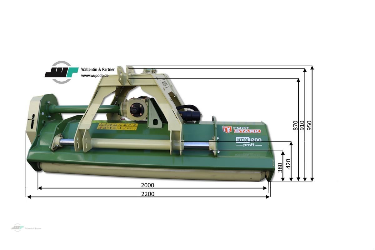 Mulchgerät & Häckselgerät типа Stark Mulcher STARK KDX 200 Profi Schlegelmulcher hydr, Neumaschine в Wesenberg (Фотография 4)