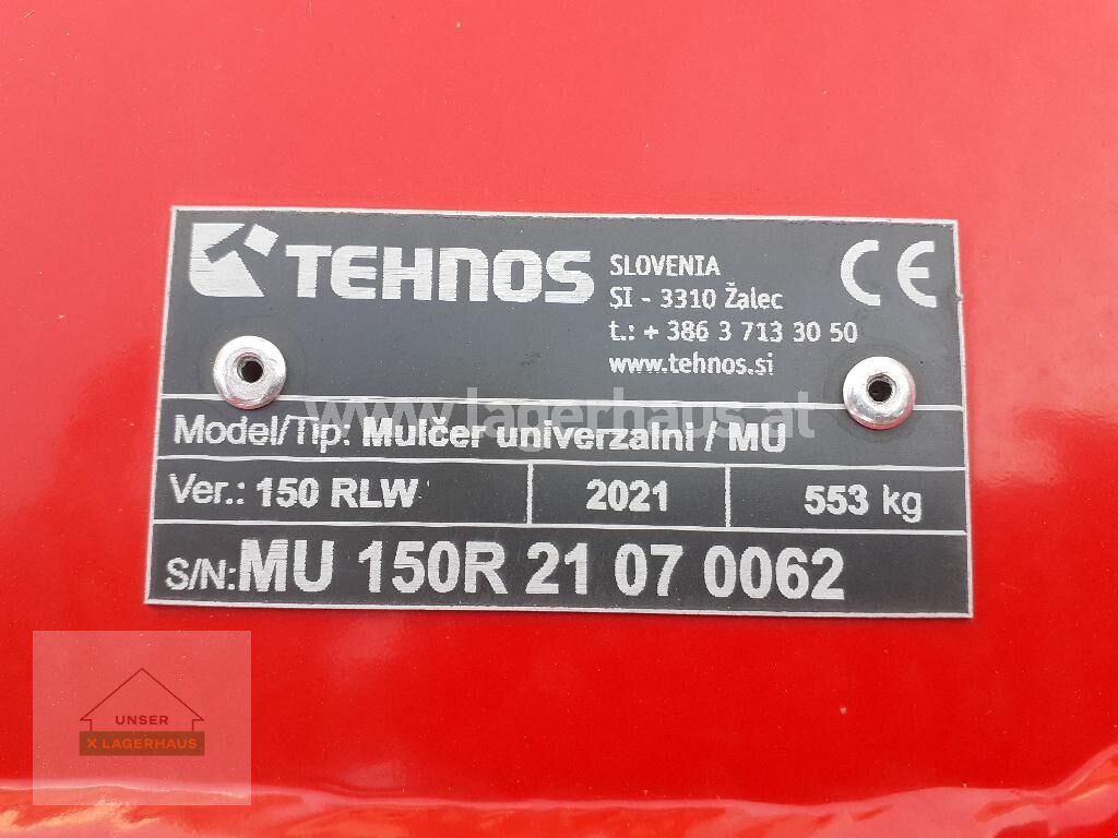 Mulchgerät & Häckselgerät van het type Tehnos MU150 LW, Neumaschine in Wolkersdorf (Foto 2)