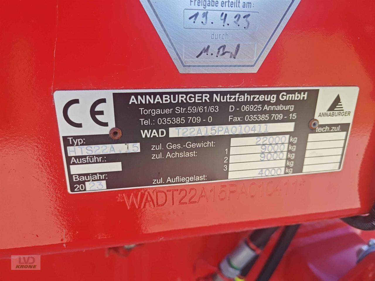 Muldenkipper des Typs Annaburger Edition HTS 22A.15, Gebrauchtmaschine in Zorbau (Bild 10)