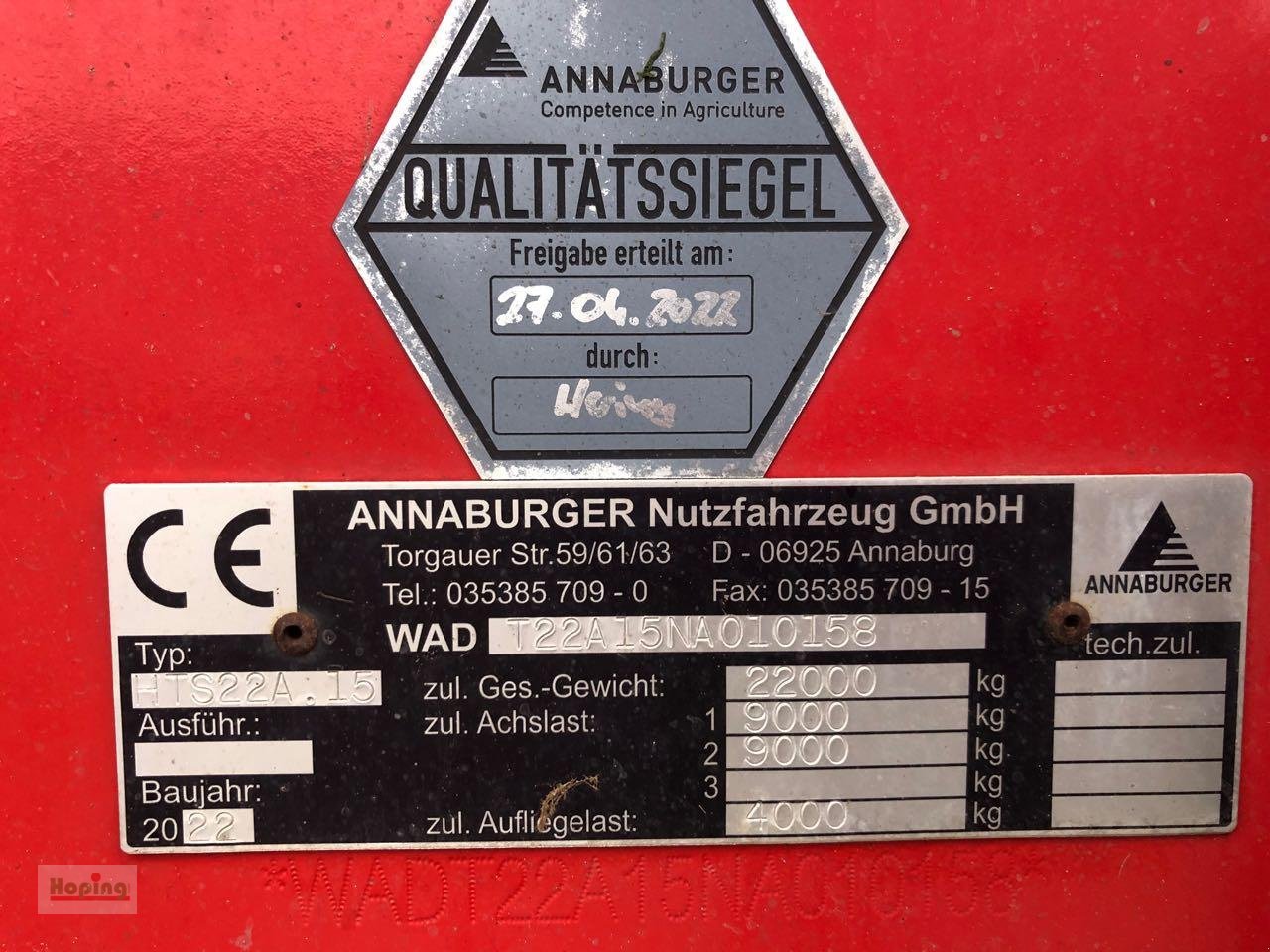 Muldenkipper tip Annaburger HTS22A 15, Gebrauchtmaschine in Bakum (Poză 5)