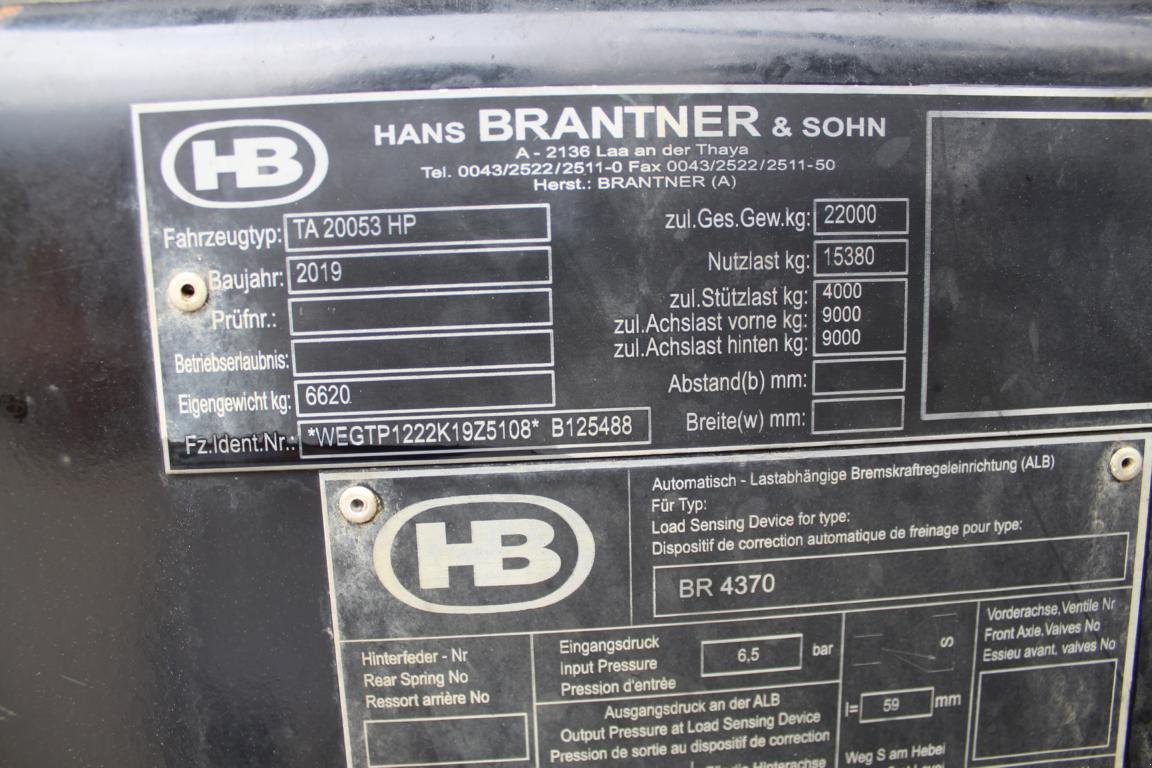 Muldenkipper типа Brantner TA 20053 HP, Gebrauchtmaschine в Regensburg (Фотография 3)