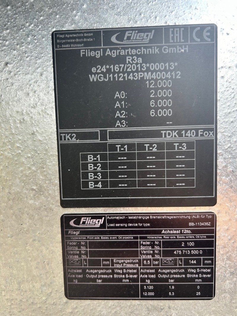 Muldenkipper typu Fliegl TDK 140 FOX, Neumaschine v Domdidier (Obrázek 5)