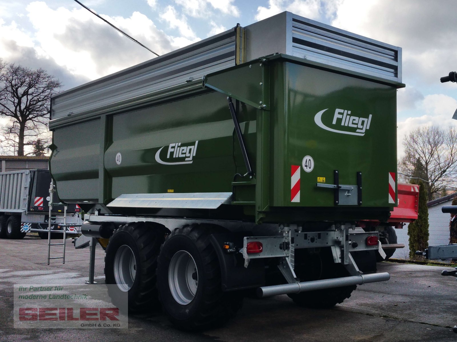 Muldenkipper Türe ait Fliegl TMK 269 FOX JUMBO 38m³, Neumaschine içinde Ansbach (resim 3)