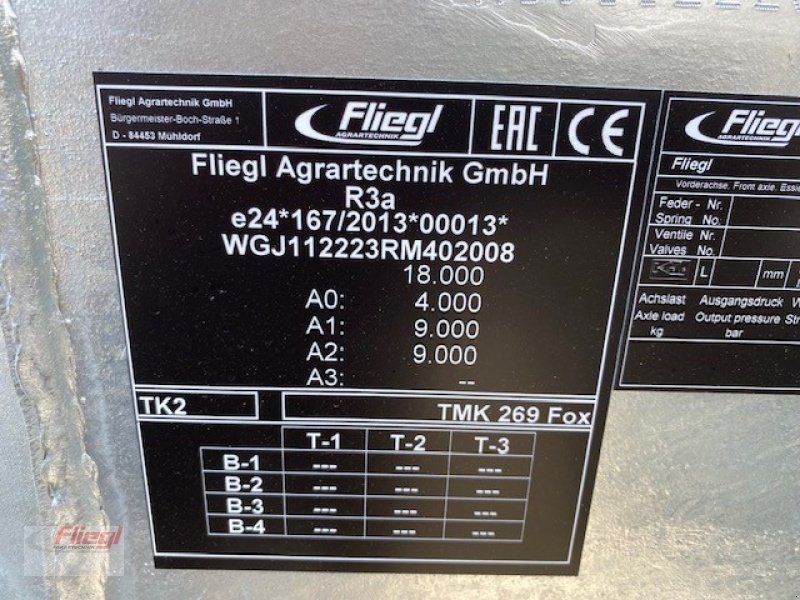 Muldenkipper del tipo Fliegl TMK 269 Fox, Neumaschine en Mühldorf (Imagen 13)