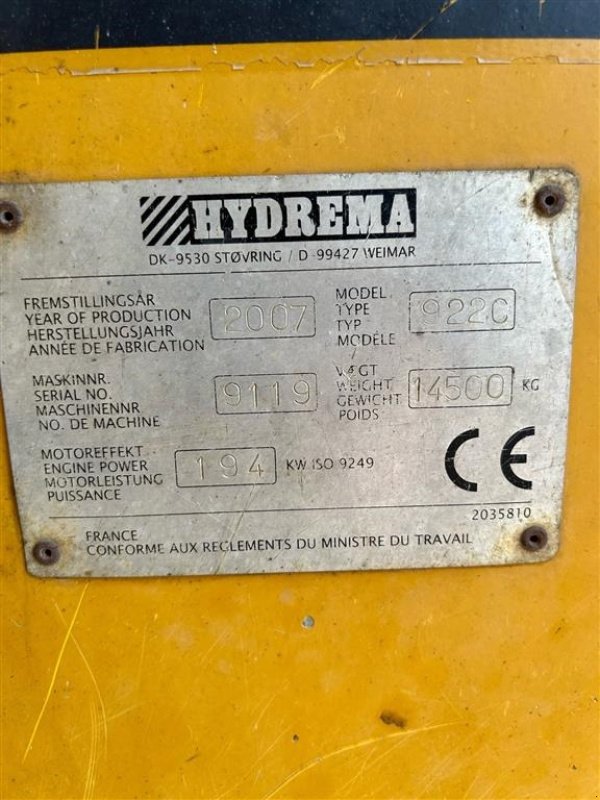 Muldenkipper del tipo Hydrema 922 C, Gebrauchtmaschine en Viborg (Imagen 6)