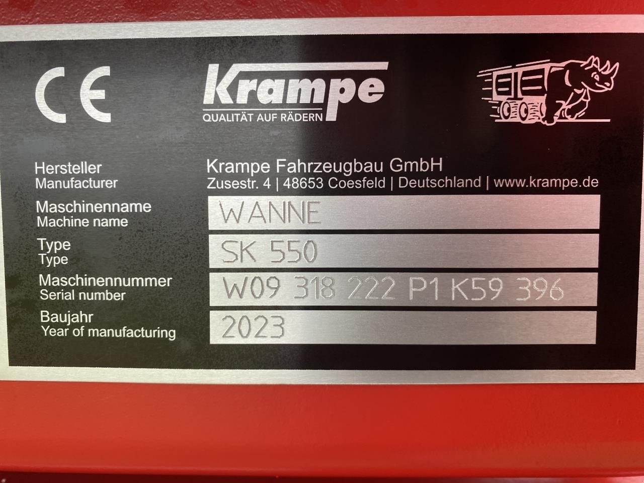 Muldenkipper Türe ait Krampe SK 550, Gebrauchtmaschine içinde Holstebro (resim 5)