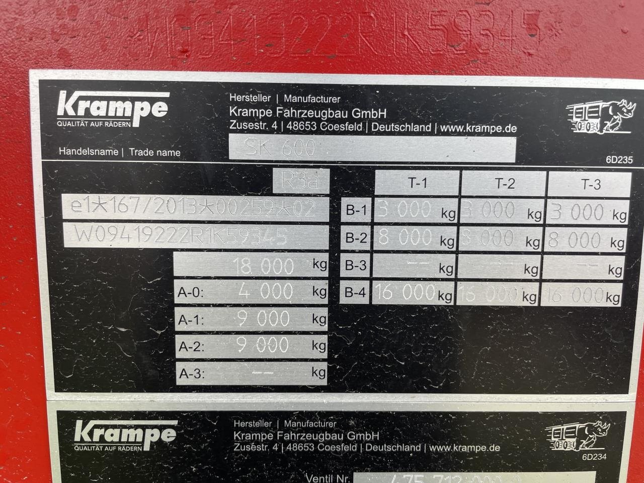 Muldenkipper typu Krampe SK 600, Gebrauchtmaschine w Grindsted (Zdjęcie 6)