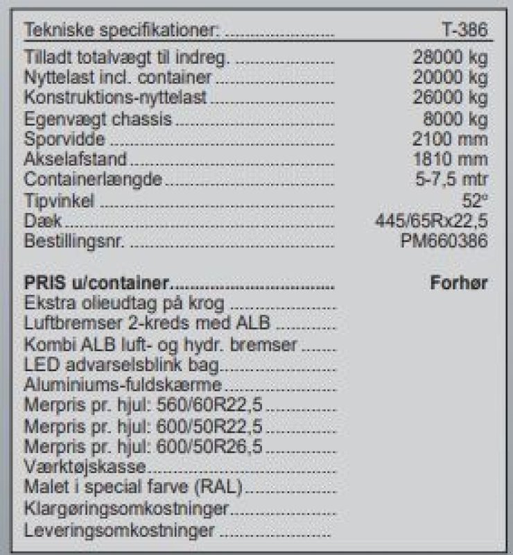 Muldenkipper typu PRONAR T-386, Gebrauchtmaschine v Vrå (Obrázok 7)