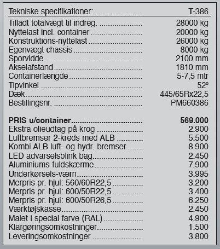 Muldenkipper typu PRONAR T-386, Gebrauchtmaschine w Vrå (Zdjęcie 7)