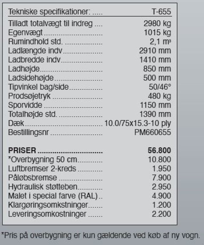 Muldenkipper от тип PRONAR T655, Gebrauchtmaschine в Vrå (Снимка 4)