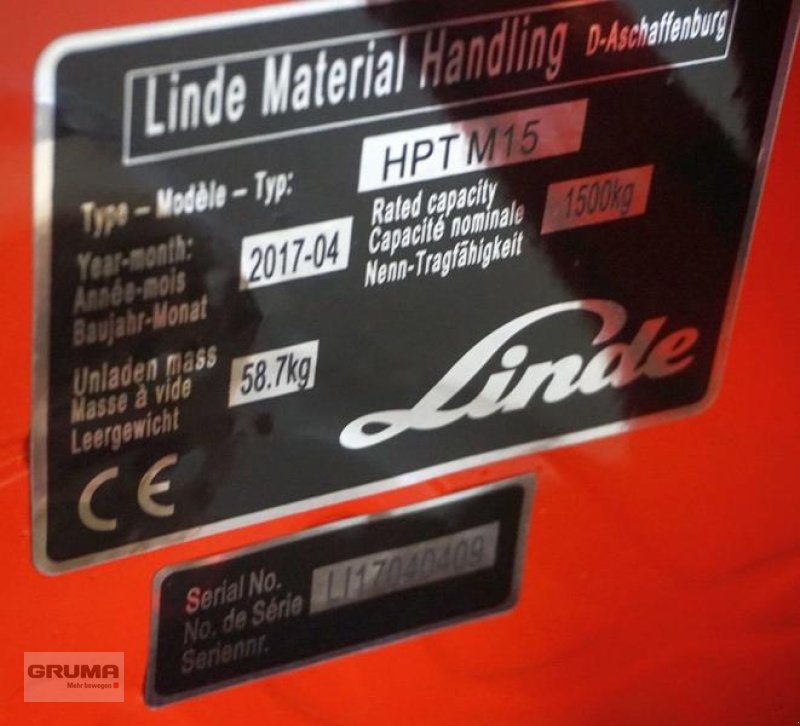 Niederhubwagen van het type Linde HPT M 15, Gebrauchtmaschine in Friedberg-Derching (Foto 3)