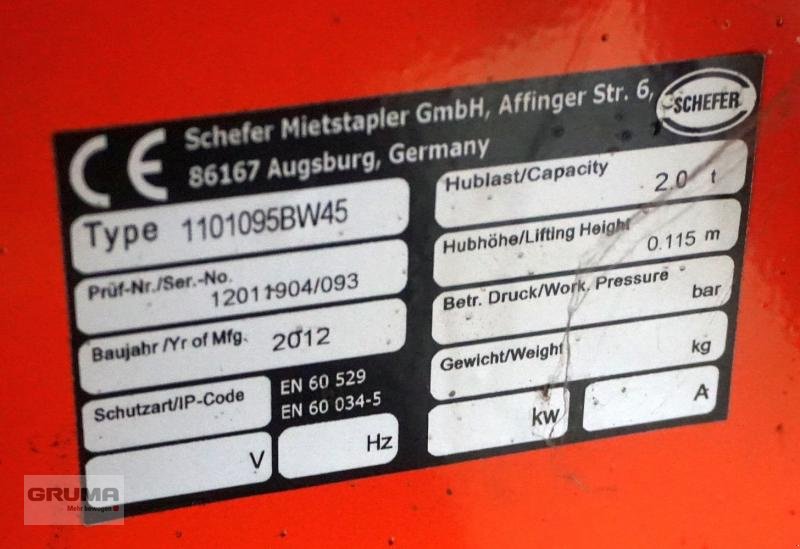 Niederhubwagen del tipo Schefer 1101095BW45, Gebrauchtmaschine en Friedberg-Derching (Imagen 3)