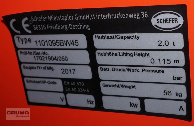 Niederhubwagen del tipo Schefer 1101095BW45, Gebrauchtmaschine en Friedberg-Derching (Imagen 4)