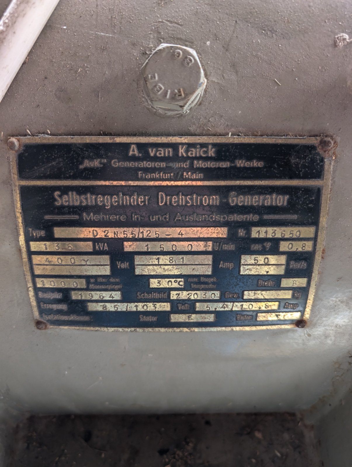 Notstromaggregat of the type A. Van Kaick Generator, Gebrauchtmaschine in Burghaslach (Picture 2)