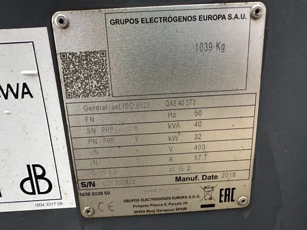 Notstromaggregat του τύπου Atlas Copco QAS 40 ST3 Kubota Leroy Somer 40 kVA Silent Rental generatorset, Gebrauchtmaschine σε VEEN (Φωτογραφία 5)