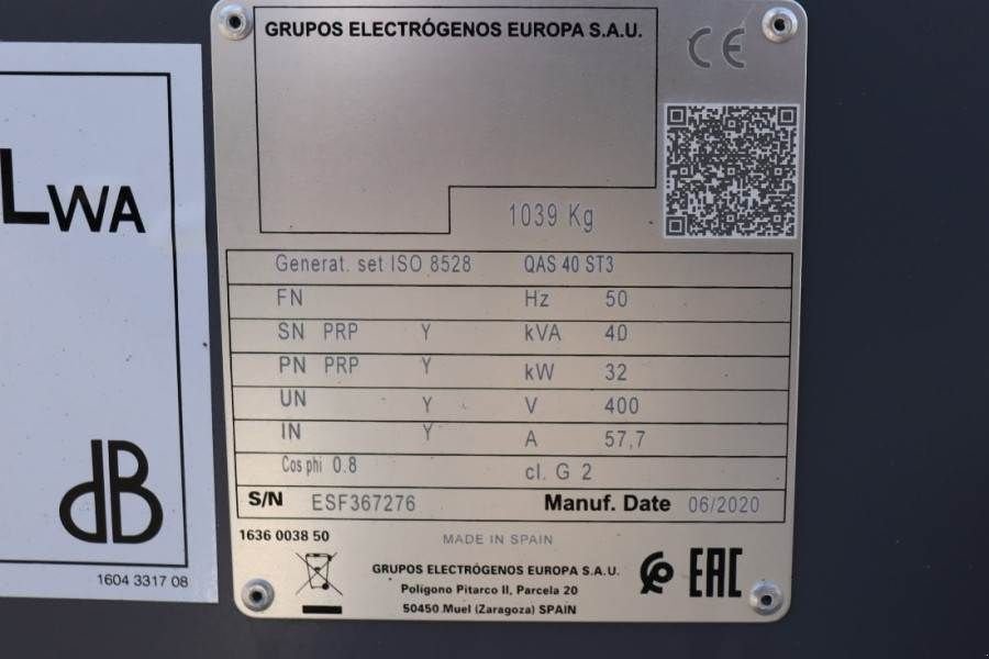 Notstromaggregat του τύπου Atlas Copco QAS 40 ST3 Valid inspection, *Guarantee! Diesel, 4, Gebrauchtmaschine σε Groenlo (Φωτογραφία 6)