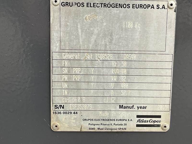 Notstromaggregat of the type Atlas Copco QAS 40, Gebrauchtmaschine in Waregem (Picture 3)