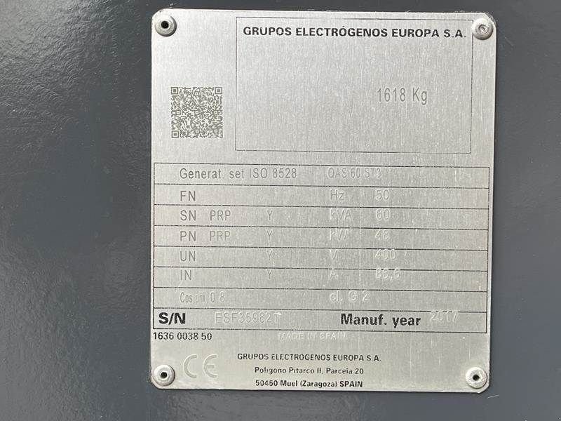 Notstromaggregat Türe ait Atlas Copco QAS 60, Gebrauchtmaschine içinde Waregem (resim 5)