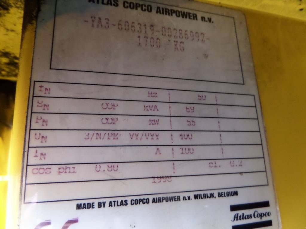 Notstromaggregat του τύπου Atlas Copco QAS 78, Gebrauchtmaschine σε Rucphen (Φωτογραφία 4)